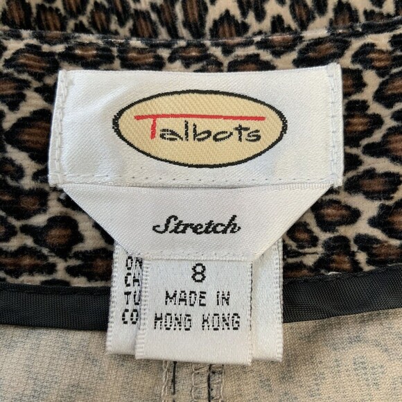 Talbots Animal Print Skirt Stretch Hong Kong A-line 8 - Picture 4 of 8